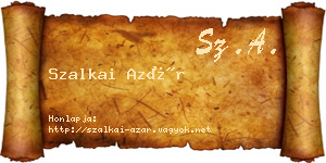 Szalkai Azár névjegykártya